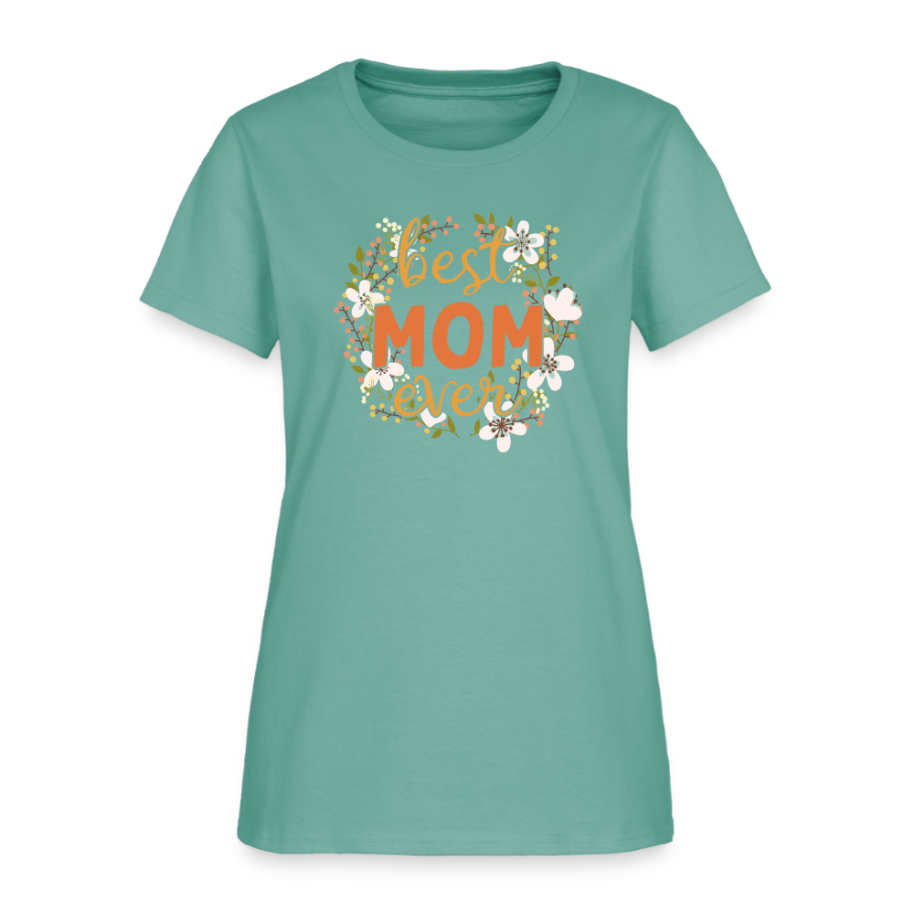 Women's T-Shirt BEST MOM EVER - aquatic
